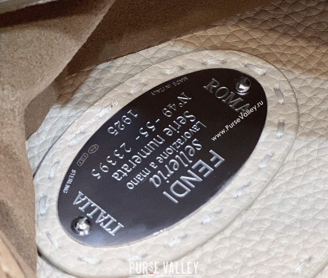 Fendi Peekaboo ISeeU Small Bag Dove Gray Selleria with topstitches 2024 (chaoliu-24041027)