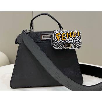 Fendi Peekaboo ISeeU Small Bag Dark Gray Selleria with topstitches 2024 (chaoliu-24041026)