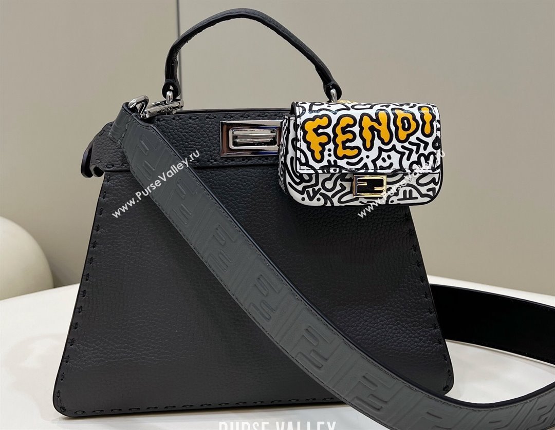 Fendi Peekaboo ISeeU Small Bag Dark Gray Selleria with topstitches 2024 (chaoliu-24041026)