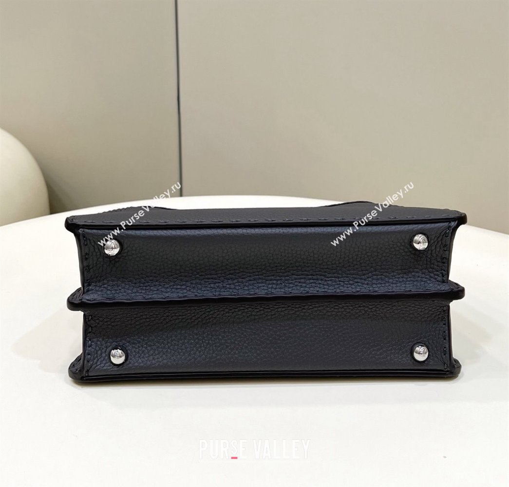 Fendi Peekaboo ISeeU Small Bag Dark Gray Selleria with topstitches 2024 (chaoliu-24041026)