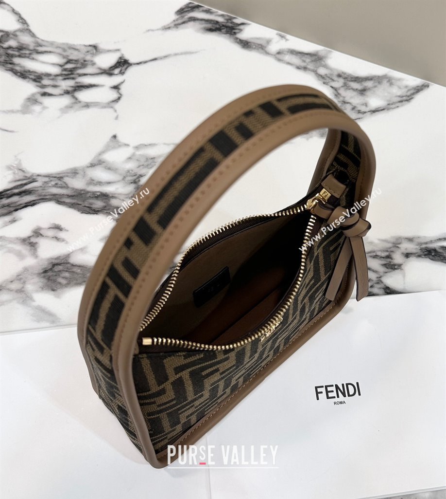 Fendi Mini Fendessence bag Brown FF fabric 2024 (chaoliu-24041052)