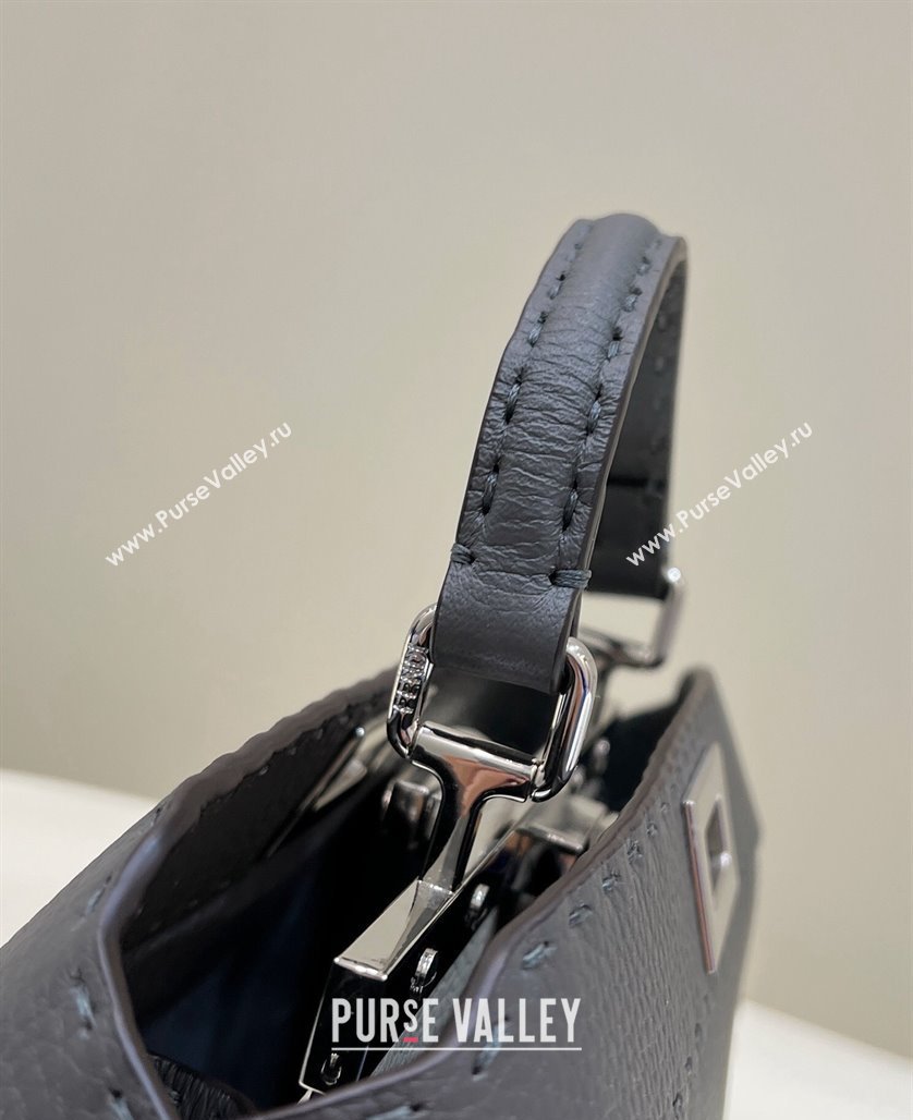 Fendi Peekaboo ISeeU Small Bag Dark Gray Selleria with topstitches 2024 (chaoliu-24041026)