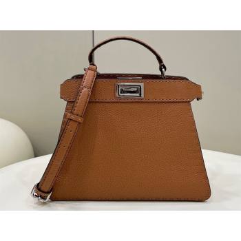 Fendi Peekaboo ISeeU Small Bag Brown Selleria with topstitches 2024 (chaoliu-24041025)