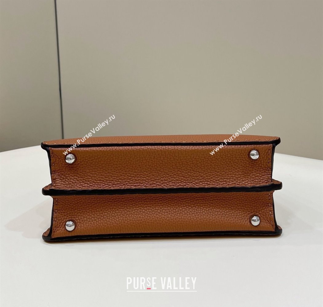 Fendi Peekaboo ISeeU Small Bag Brown Selleria with topstitches 2024 (chaoliu-24041025)