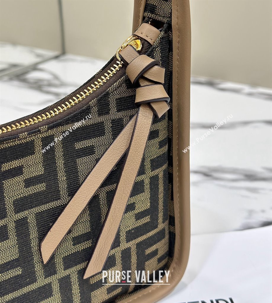 Fendi Mini Fendessence bag Brown FF fabric 2024 (chaoliu-24041052)