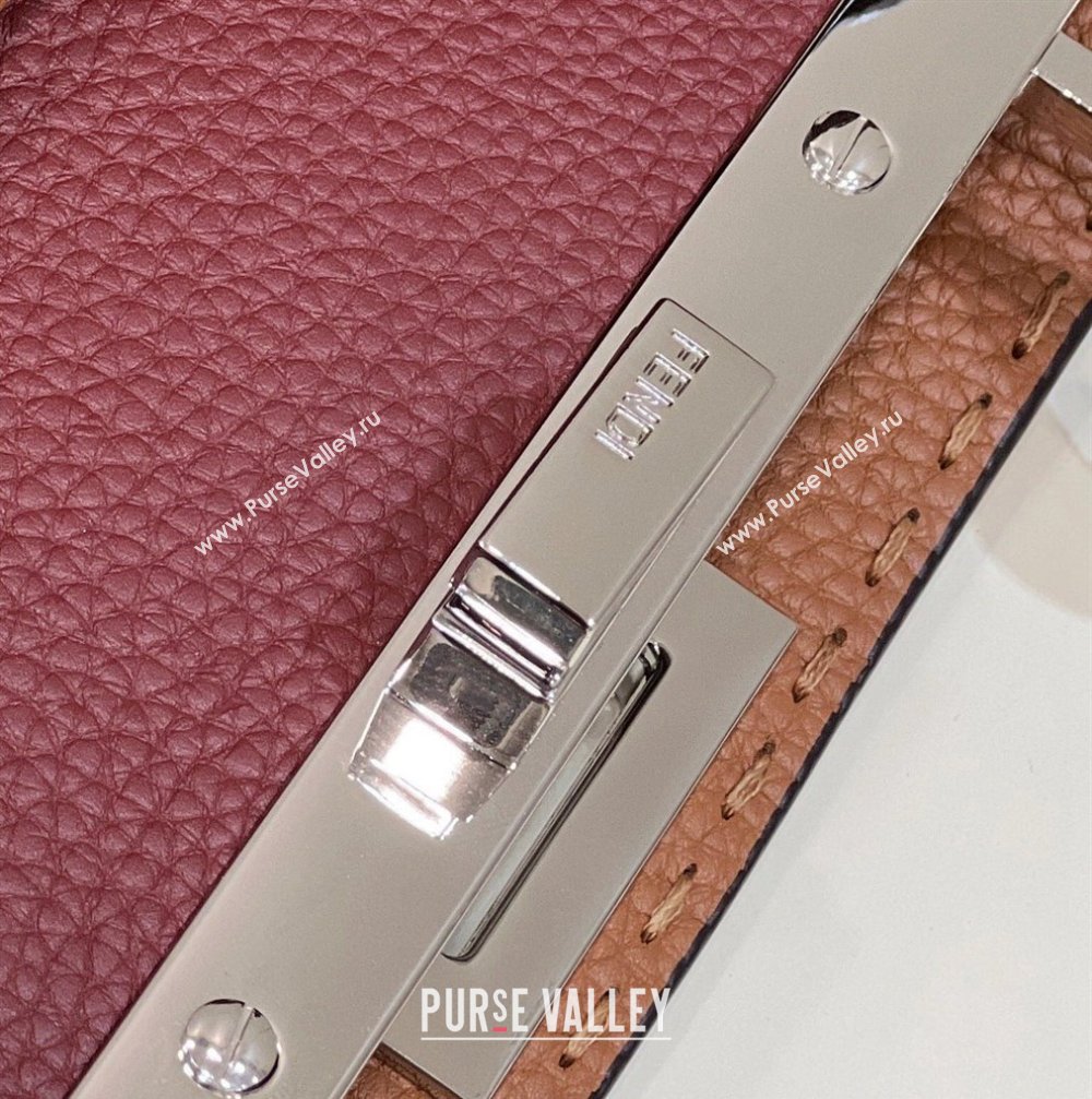 Fendi Peekaboo ISeeU Small Bag Brown Selleria with topstitches 2024 (chaoliu-24041025)