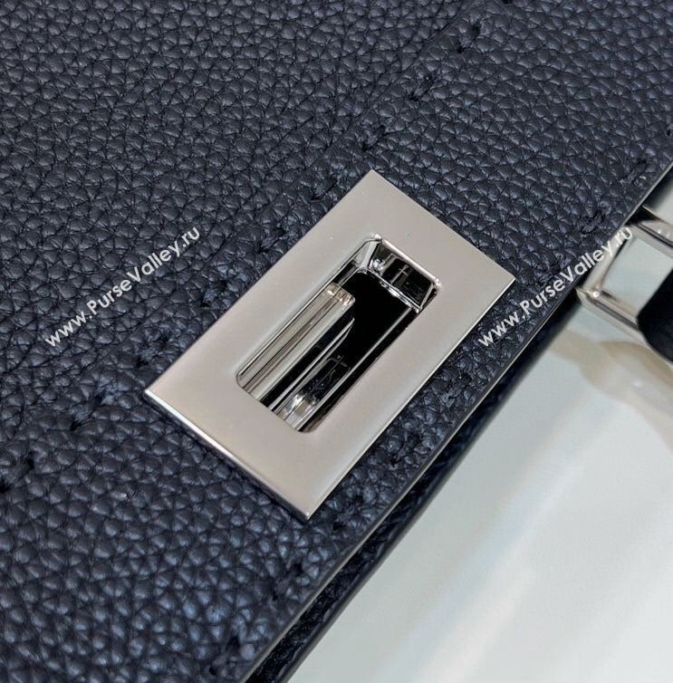 Fendi Peekaboo ISeeU Small Bag Black Selleria with topstitches 2024 (chaoliu-24041023)