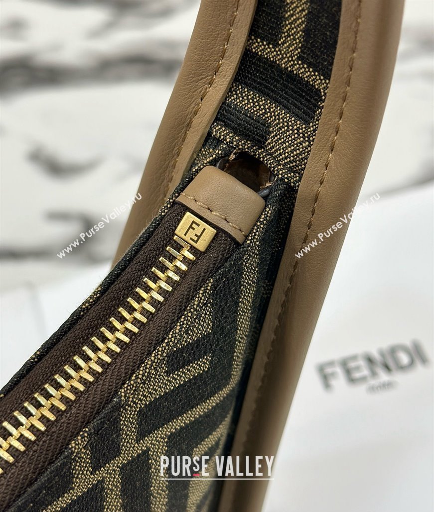 Fendi Mini Fendessence bag Brown FF fabric 2024 (chaoliu-24041052)