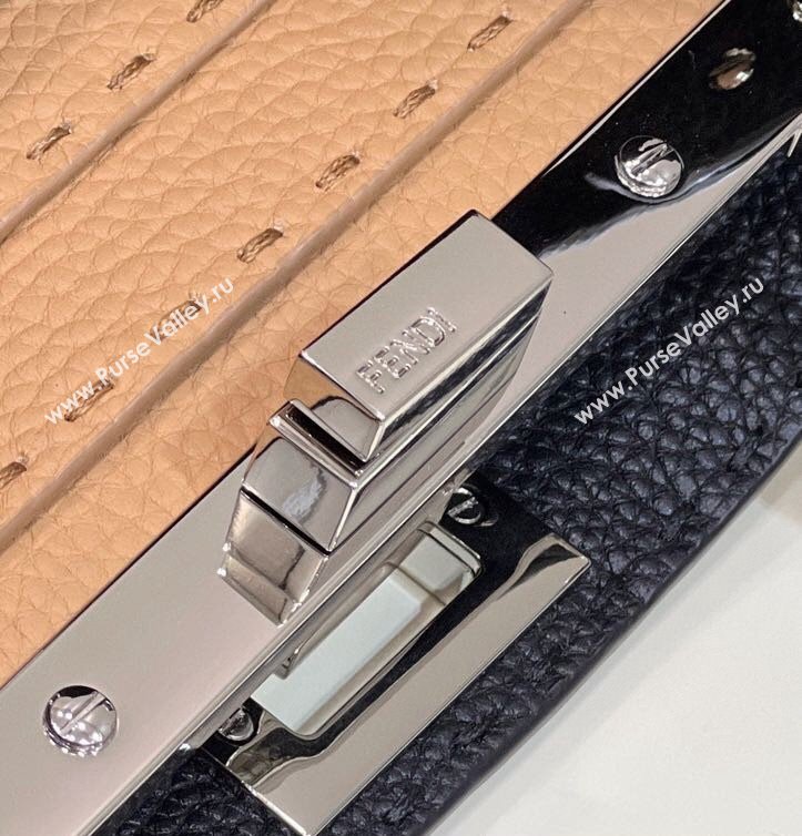 Fendi Peekaboo ISeeU Small Bag Black Selleria with topstitches 2024 (chaoliu-24041023)