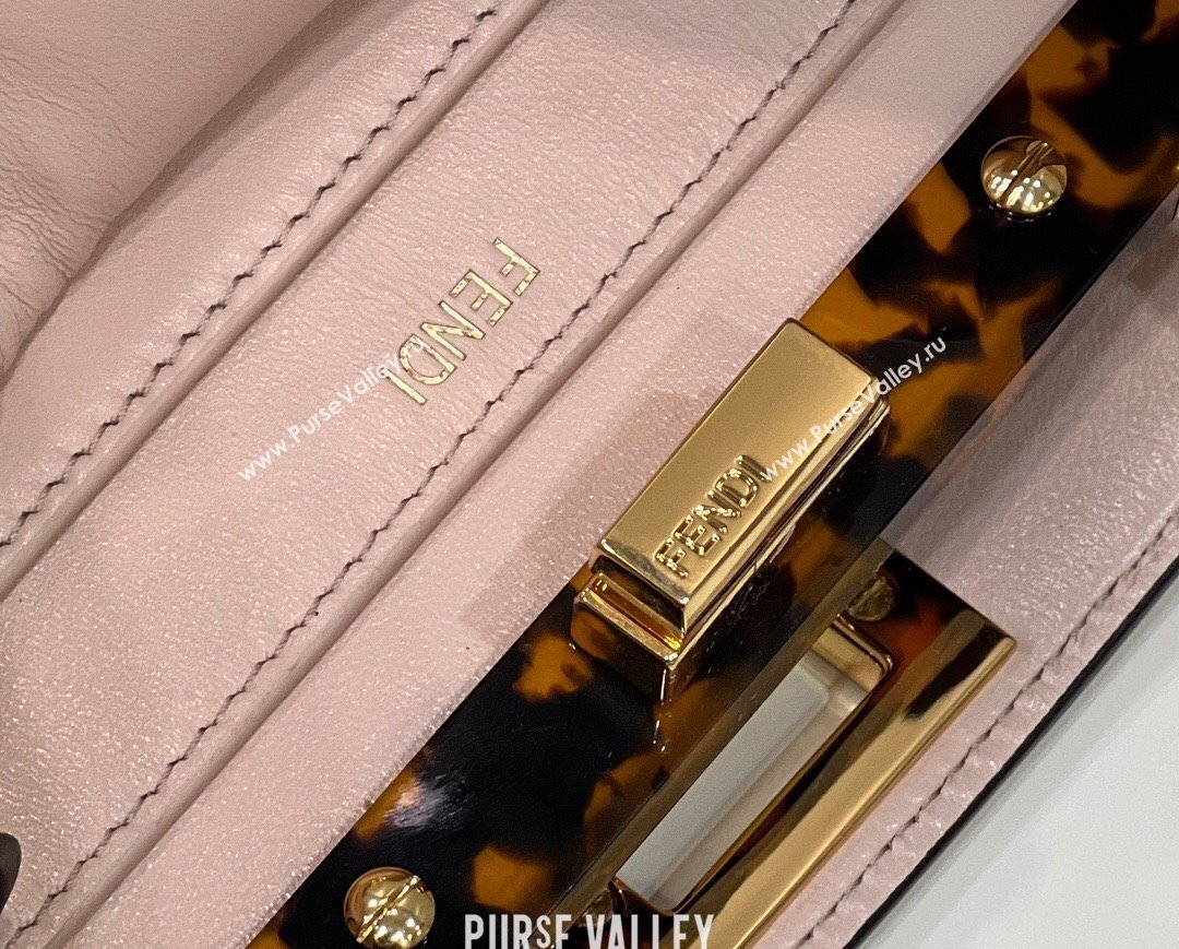 Fendi Peekaboo ISeeU Small Bag in nappa Leather Nude Pink 2024 (chaoliu-24040952)