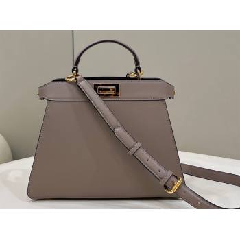 Fendi Peekaboo ISeeU Small Bag in nappa Leather Dove Gray 2024 (chaoliu-24040953)