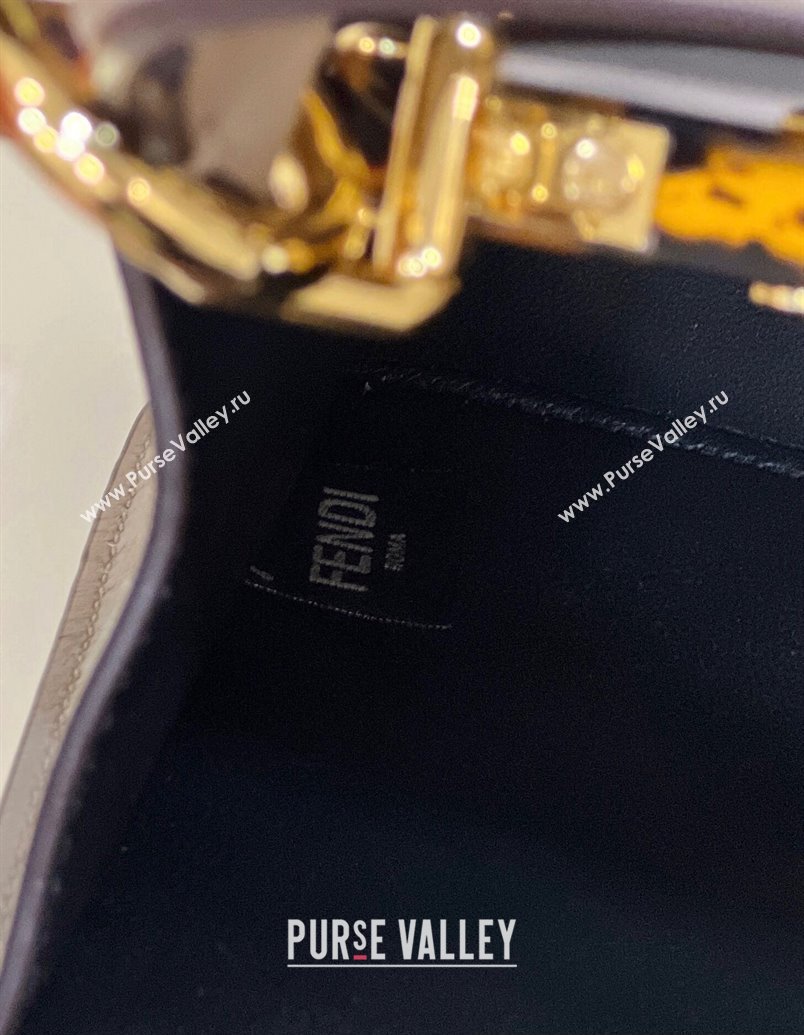 Fendi Peekaboo ISeeU Small Bag in nappa Leather Dove Gray 2024 (chaoliu-24040953)