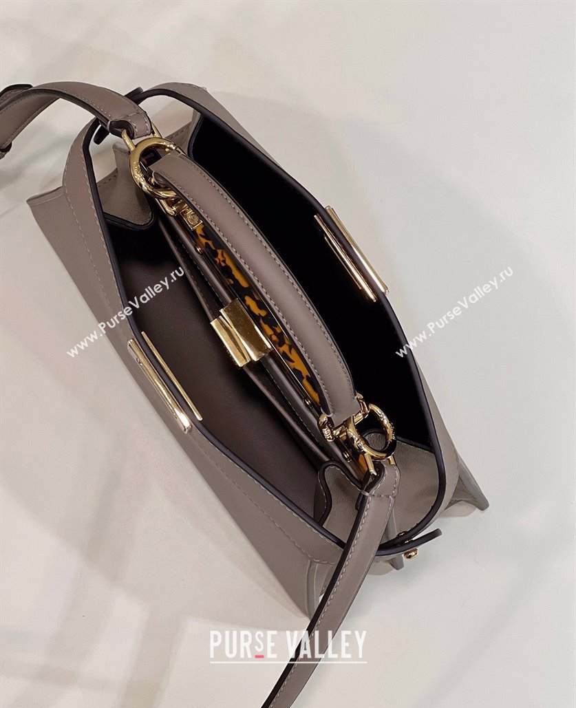 Fendi Peekaboo ISeeU Small Bag in nappa Leather Dove Gray 2024 (chaoliu-24040953)