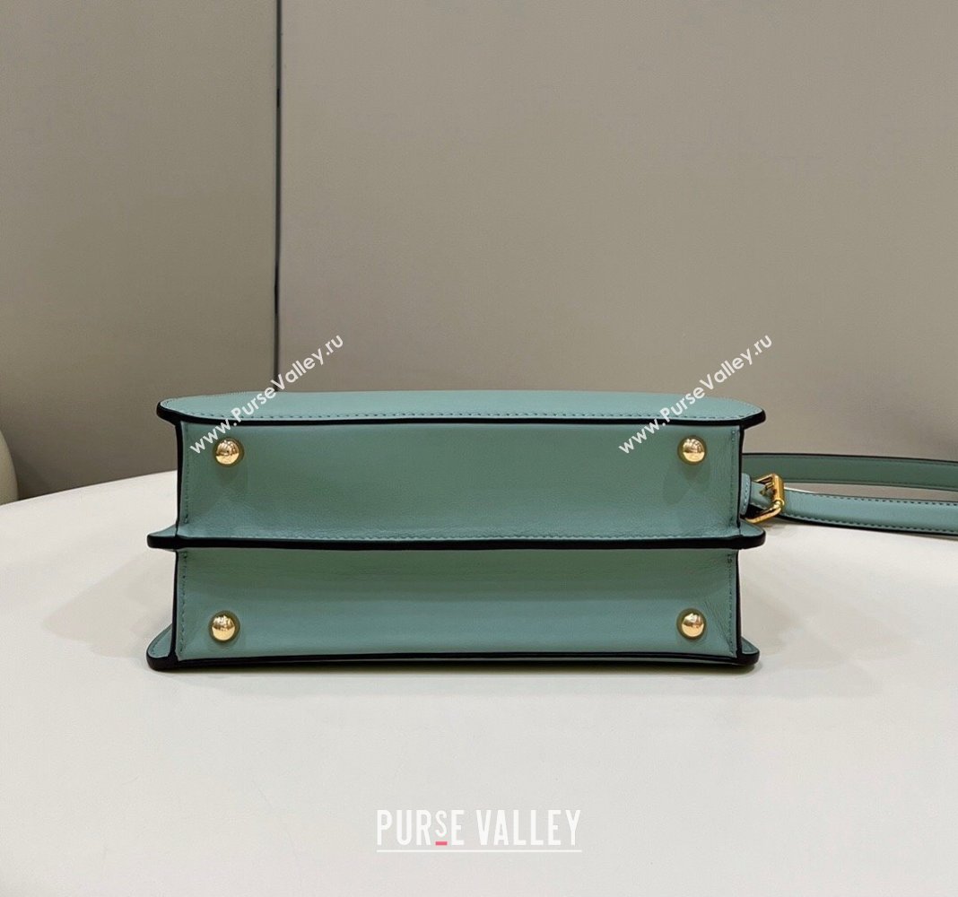 Fendi Peekaboo ISeeU Small Bag in nappa Leather Light Green 2024 (chaoliu-24040954)