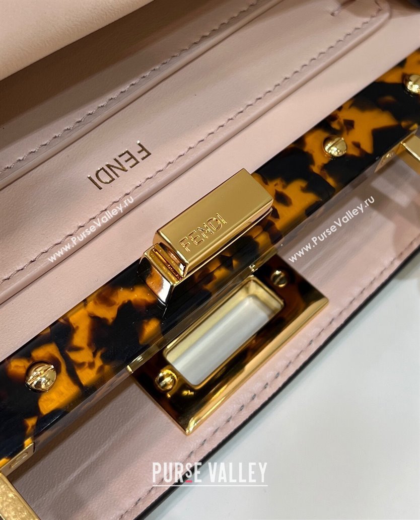 Fendi Peekaboo ISeeU Small Bag in nappa Leather Light Green 2024 (chaoliu-24040954)