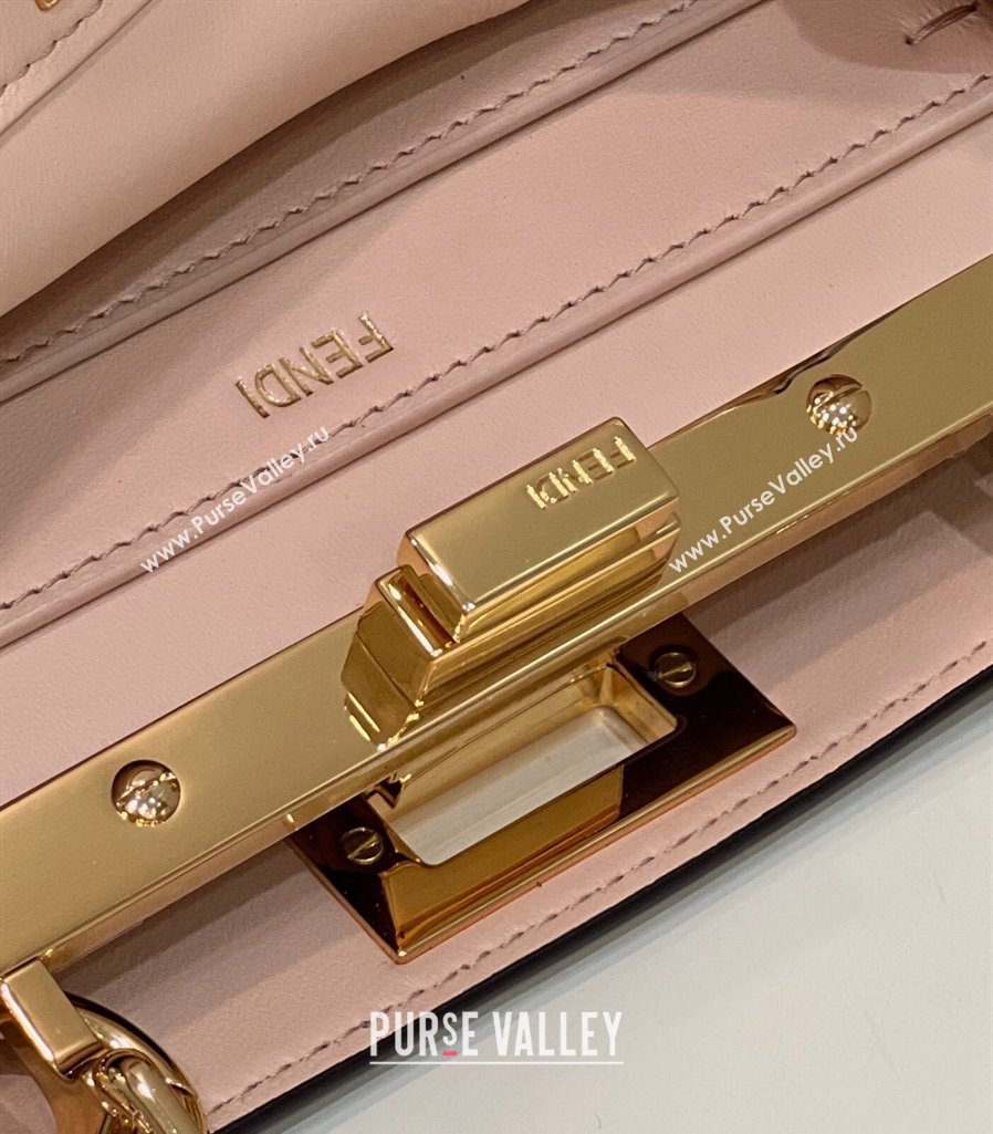 Fendi Peekaboo ISeeU Small Bag in nappa Leather Light Blue 2024 (chaoliu-24040955)