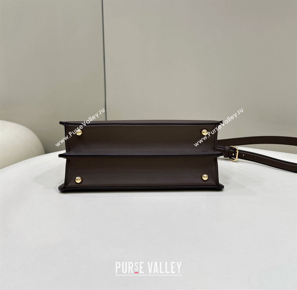 Fendi Peekaboo ISeeU Small Bag in nappa Leather Coffee 2024 (chaoliu-24040956)