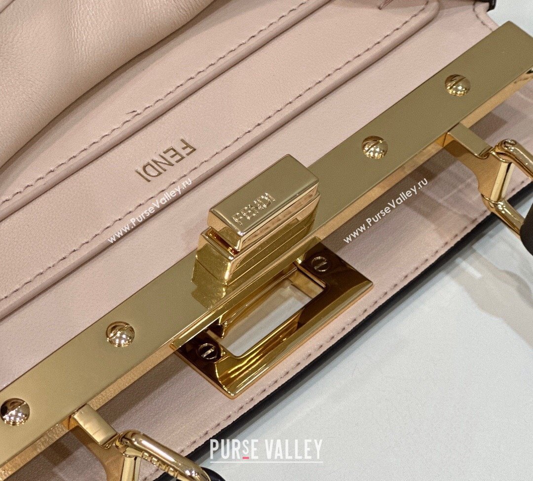 Fendi Peekaboo ISeeU Small Bag in nappa Leather Coffee 2024 (chaoliu-24040956)