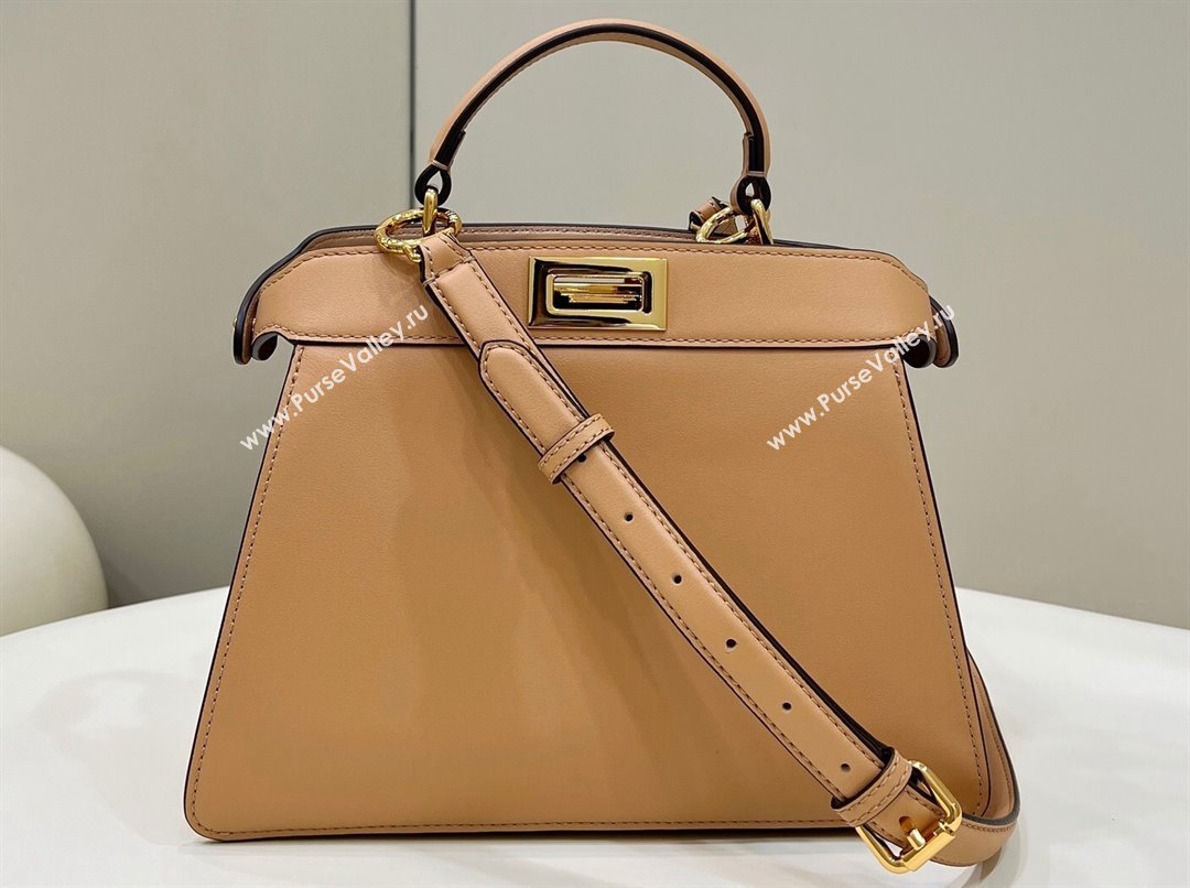 Fendi Peekaboo ISeeU Small Bag in nappa Leather Beige 2024 (chaoliu-24040958)