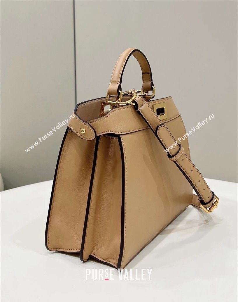 Fendi Peekaboo ISeeU Small Bag in nappa Leather Beige 2024 (chaoliu-24040958)