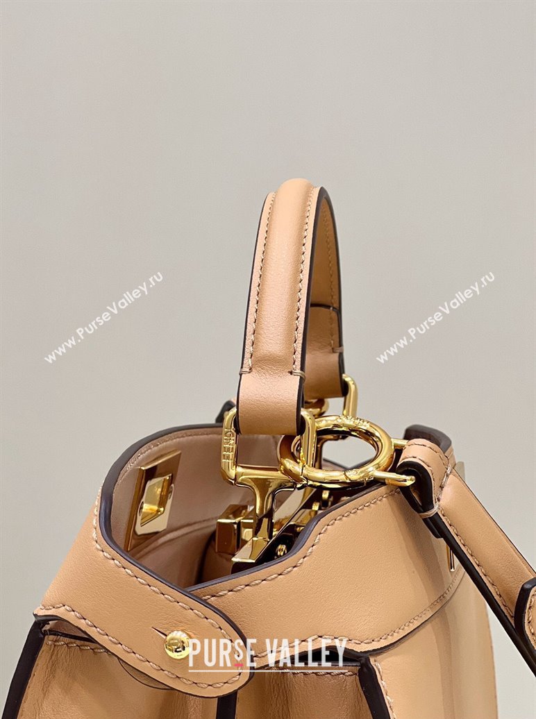Fendi Peekaboo ISeeU Small Bag in nappa Leather Beige 2024 (chaoliu-24040958)