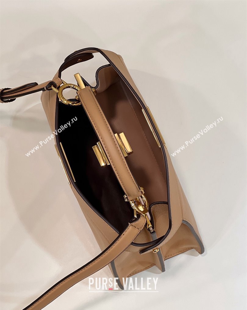 Fendi Peekaboo ISeeU Small Bag in nappa Leather Beige 2024 (chaoliu-24040958)