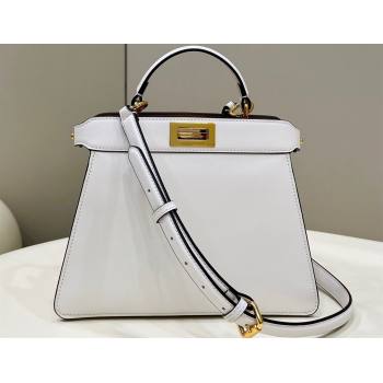 Fendi Peekaboo ISeeU Small Bag in nappa Leather White 2024 (chaoliu-24040959)