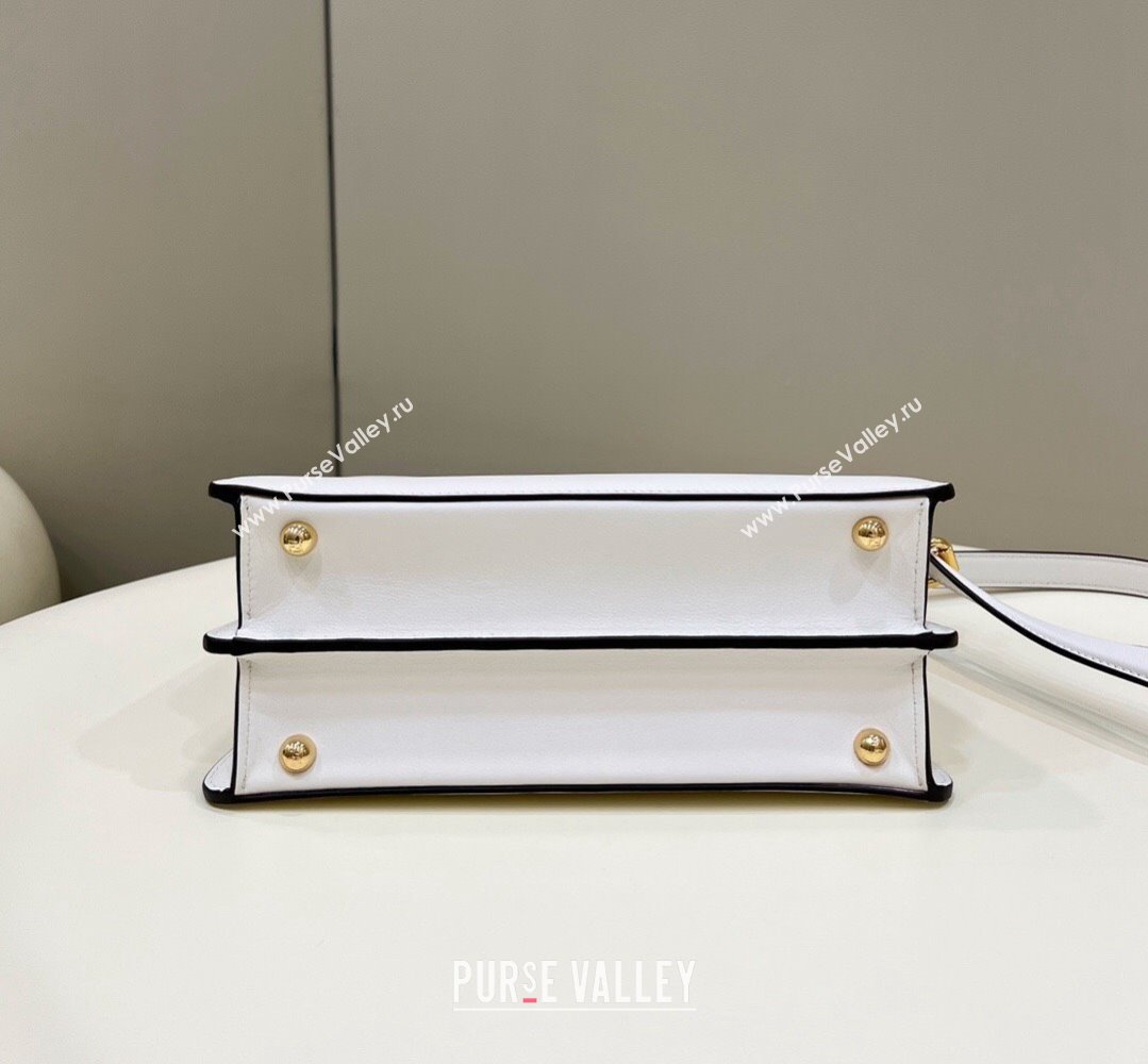 Fendi Peekaboo ISeeU Small Bag in nappa Leather White 2024 (chaoliu-24040959)