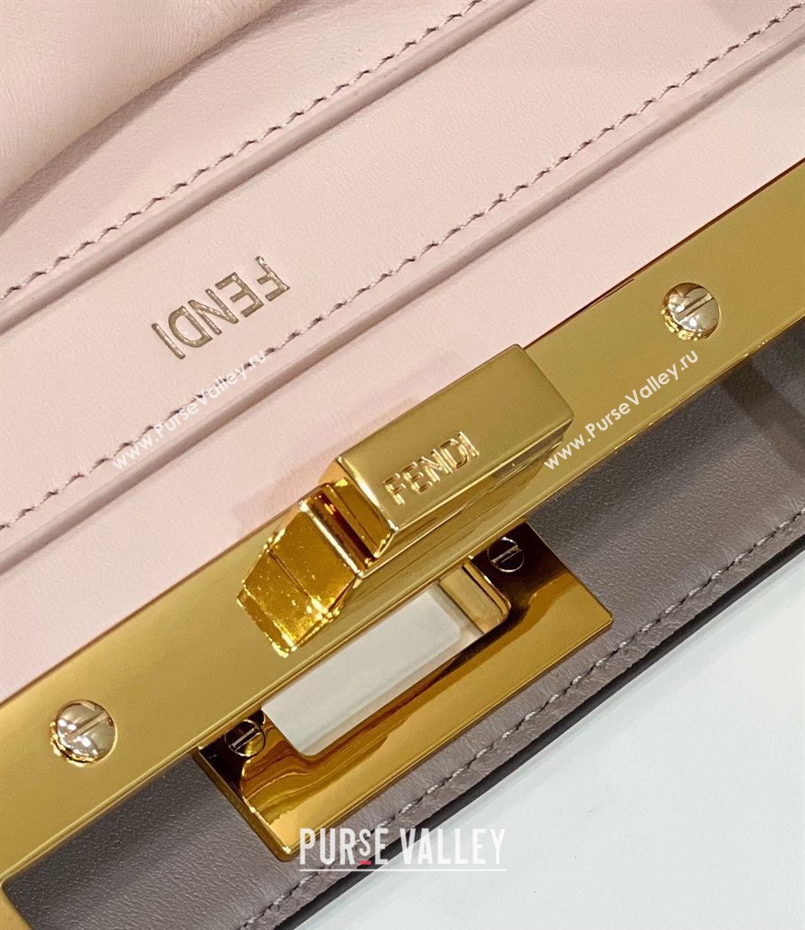 Fendi Peekaboo ISeeU Small Bag in nappa Leather White 2024 (chaoliu-24040959)