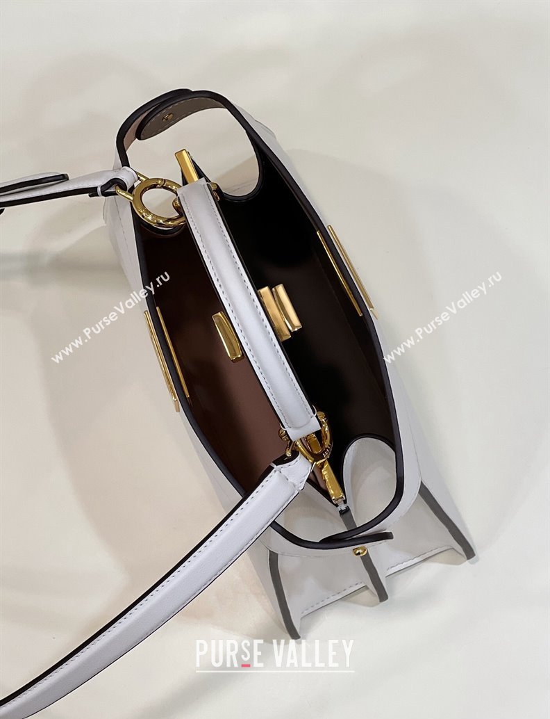 Fendi Peekaboo ISeeU Small Bag in nappa Leather White 2024 (chaoliu-24040959)