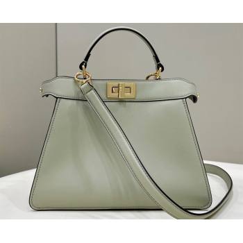 Fendi Peekaboo ISeeU Small Bag in nappa Leather Pale Green 2024 (chaoliu-24040960)