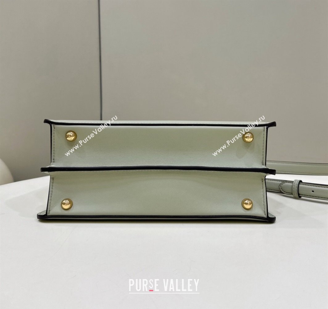 Fendi Peekaboo ISeeU Small Bag in nappa Leather Pale Green 2024 (chaoliu-24040960)