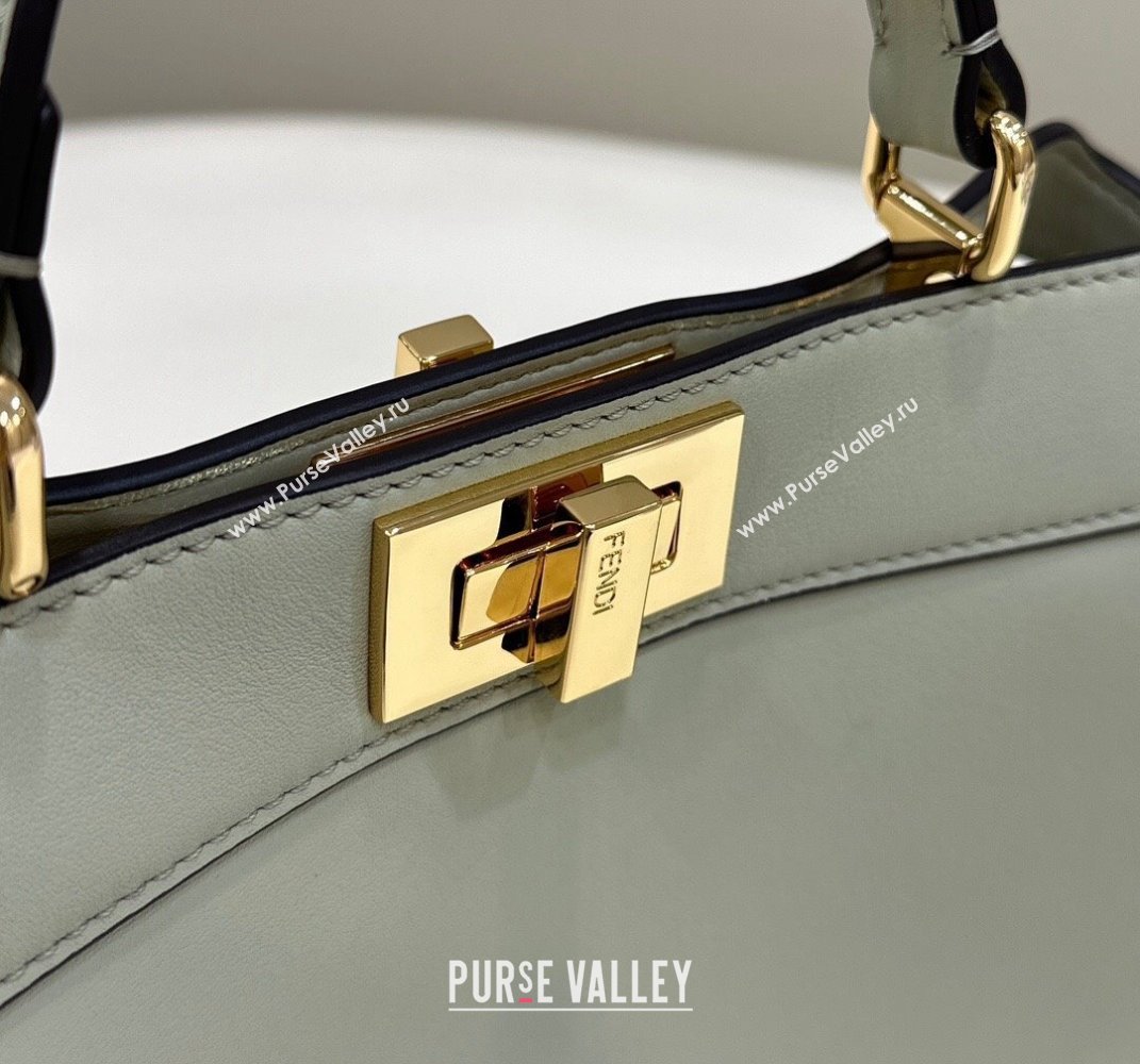 Fendi Peekaboo ISeeU Small Bag in nappa Leather Pale Green 2024 (chaoliu-24040960)