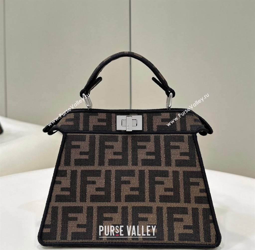 FENDI x FRGMT x POKÉMON Peekaboo ISeeU Petite bag Brown FF fabric 2024 (chaoliu-24041044)