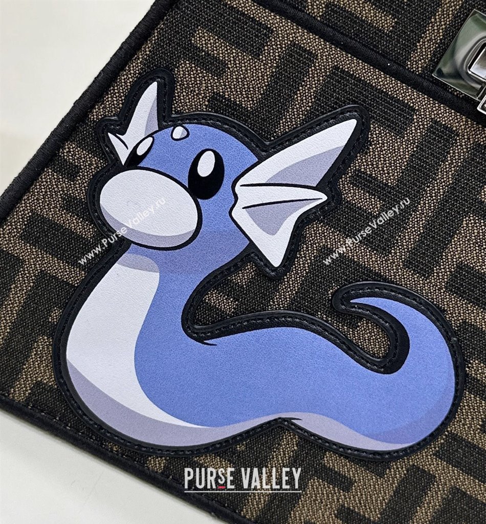 FENDI x FRGMT x POKÉMON Peekaboo ISeeU Petite bag Brown FF fabric 2024 (chaoliu-24041044)