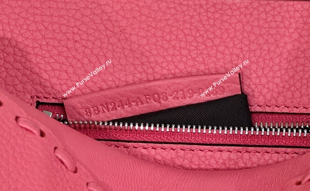 Fendi iconic Peekaboo Mini Bag Pink Selleria with 220 hand-sewn topstitches 2024 (chaoliu-24040947)