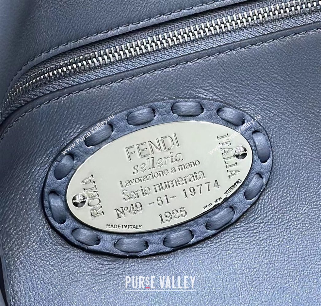 Fendi Medium Baguette Bag Gray Selleria with 612 hand-sewn topstitches 2024 (chaoliu-24040919)