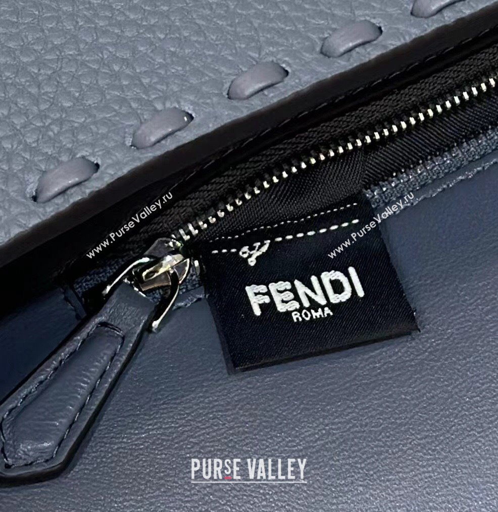 Fendi Medium Baguette Bag Gray Selleria with 612 hand-sewn topstitches 2024 (chaoliu-24040919)