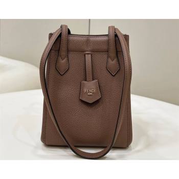 Fendi Origami Mini bag Brown leather that can be transformed 2024 (chaoliu-24040908)