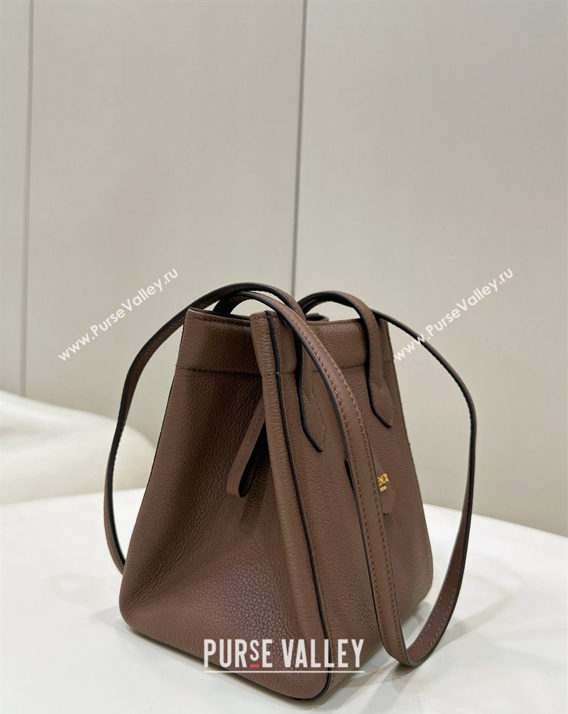 Fendi Origami Mini bag Brown leather that can be transformed 2024 (chaoliu-24040908)