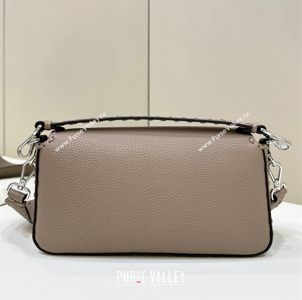 Fendi Medium Baguette Bag Dove Gray Selleria with 612 hand-sewn topstitches 2024 (chaoliu-24040917)