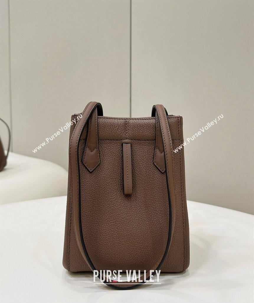 Fendi Origami Mini bag Brown leather that can be transformed 2024 (chaoliu-24040908)