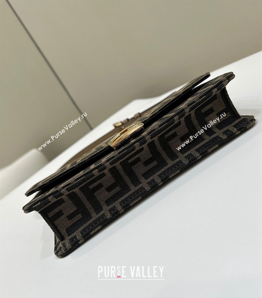 Fendi Continental Wallet With Chain Bag FF fabric Brown 2024 (chaoliu-24041060)