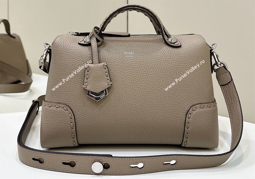 Fendi By The Way Medium Bag Dove gray Selleria with hand-sewn topstitches 2024 (chaoliu-24041055)