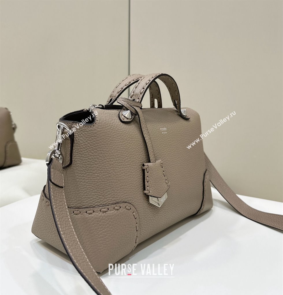 Fendi By The Way Medium Bag Dove gray Selleria with hand-sewn topstitches 2024 (chaoliu-24041055)