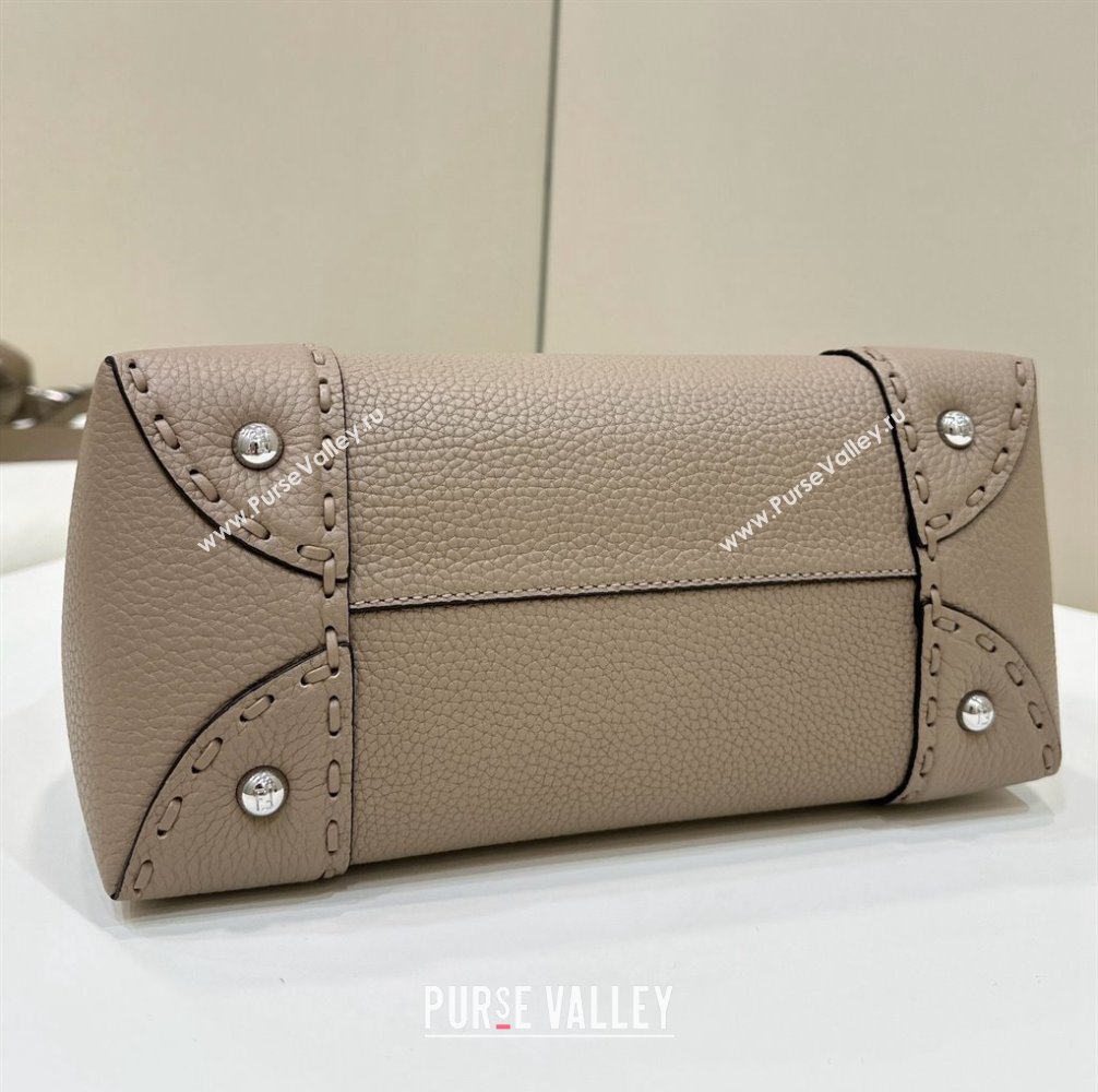 Fendi By The Way Medium Bag Dove gray Selleria with hand-sewn topstitches 2024 (chaoliu-24041055)