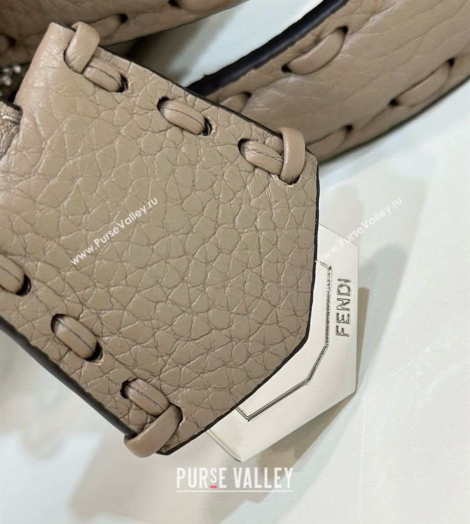 Fendi By The Way Medium Bag Dove gray Selleria with hand-sewn topstitches 2024 (chaoliu-24041055)