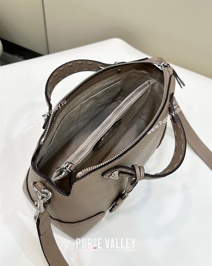 Fendi By The Way Medium Bag Dove gray Selleria with hand-sewn topstitches 2024 (chaoliu-24041055)