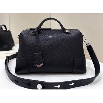 Fendi By The Way Medium Bag Black Selleria with hand-sewn topstitches 2024 (chaoliu-24041056)