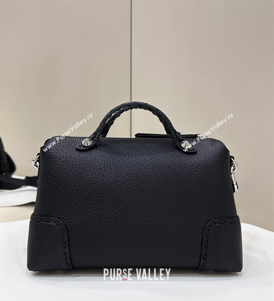 Fendi By The Way Medium Bag Black Selleria with hand-sewn topstitches 2024 (chaoliu-24041056)